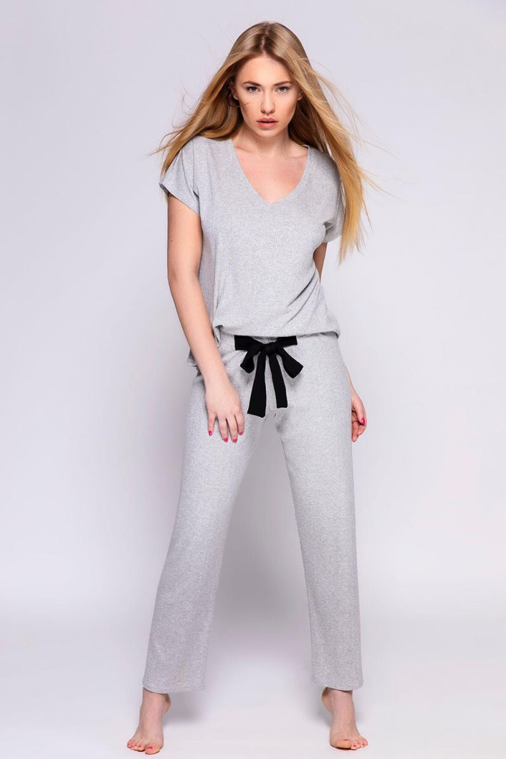 Домашний комплект Shery с брючками (Размер: M) (Цвет: серый)