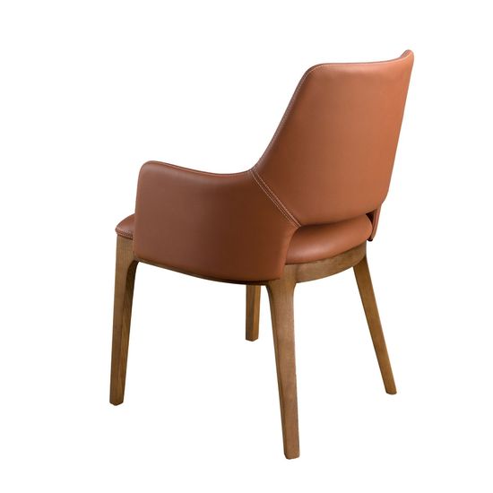 Коричневый стул из экокожи модель 4157 Испания 
