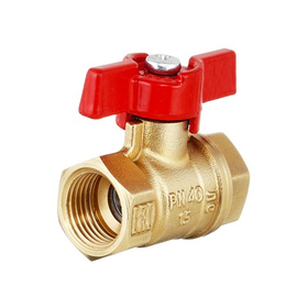 Кран шаровой 11Б27п1 Ду15-32 вр/вр, бабочка, для воды, БАЗ