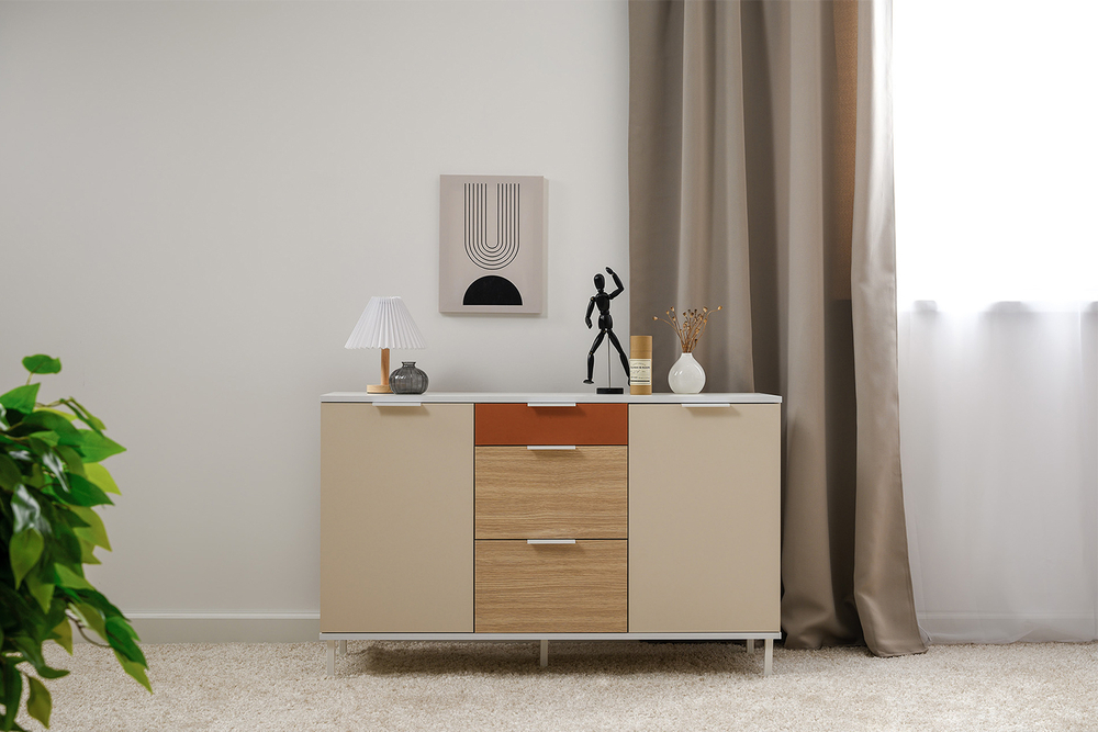 Комод Марвэл 16.234.02, Белый, Сатин, Плэйн, Безмолвная пустыня