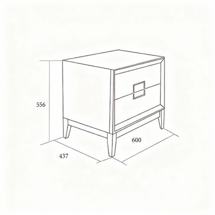 МОДЕНА ДУБ САТИН Тумба прикроватная