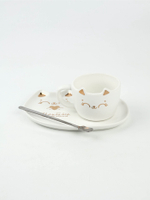 Чайная пара «Улыбайся»: кружка 200 мл, блюдце 18×11 см, ложка