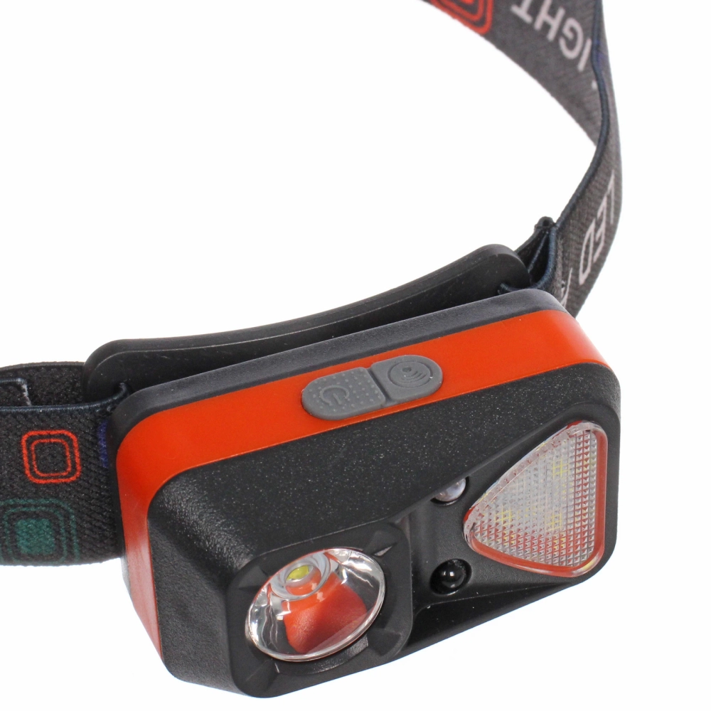 Фонарь налобный 6 режимов, 3LED, аккумуляторная батарея 500mAh USB W18