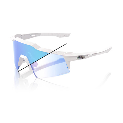 Спортивные очки 100% SPEEDCRAFT SL LE Bastille / Pearl White Glitter / Blue Mirror Photochromic Lens