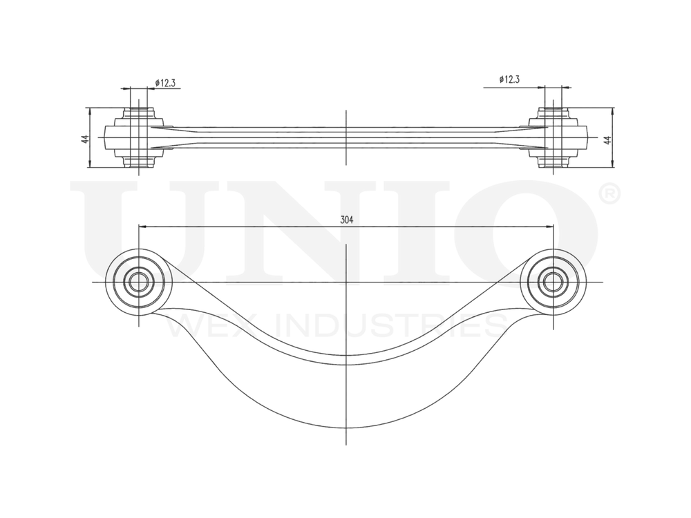 Рычаг подвески продольный задний верхний UNIO SSP-40106