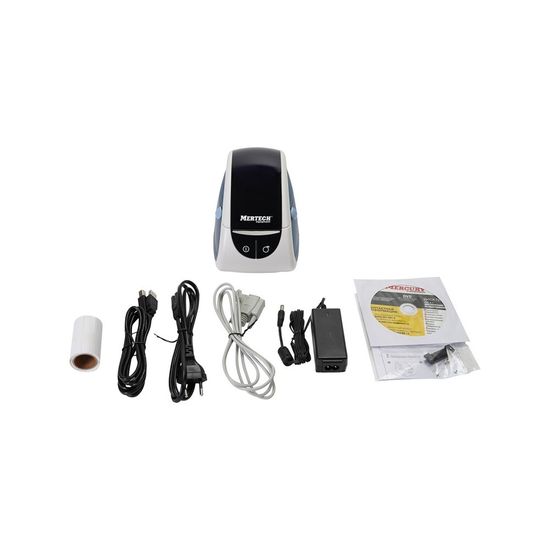 Термопринтер липких этикеток MERTECH LP58 EVA RS232-USB White & blue