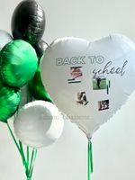 Воздушные шары на 1 сентября «Back to school» с сердцем №1/81