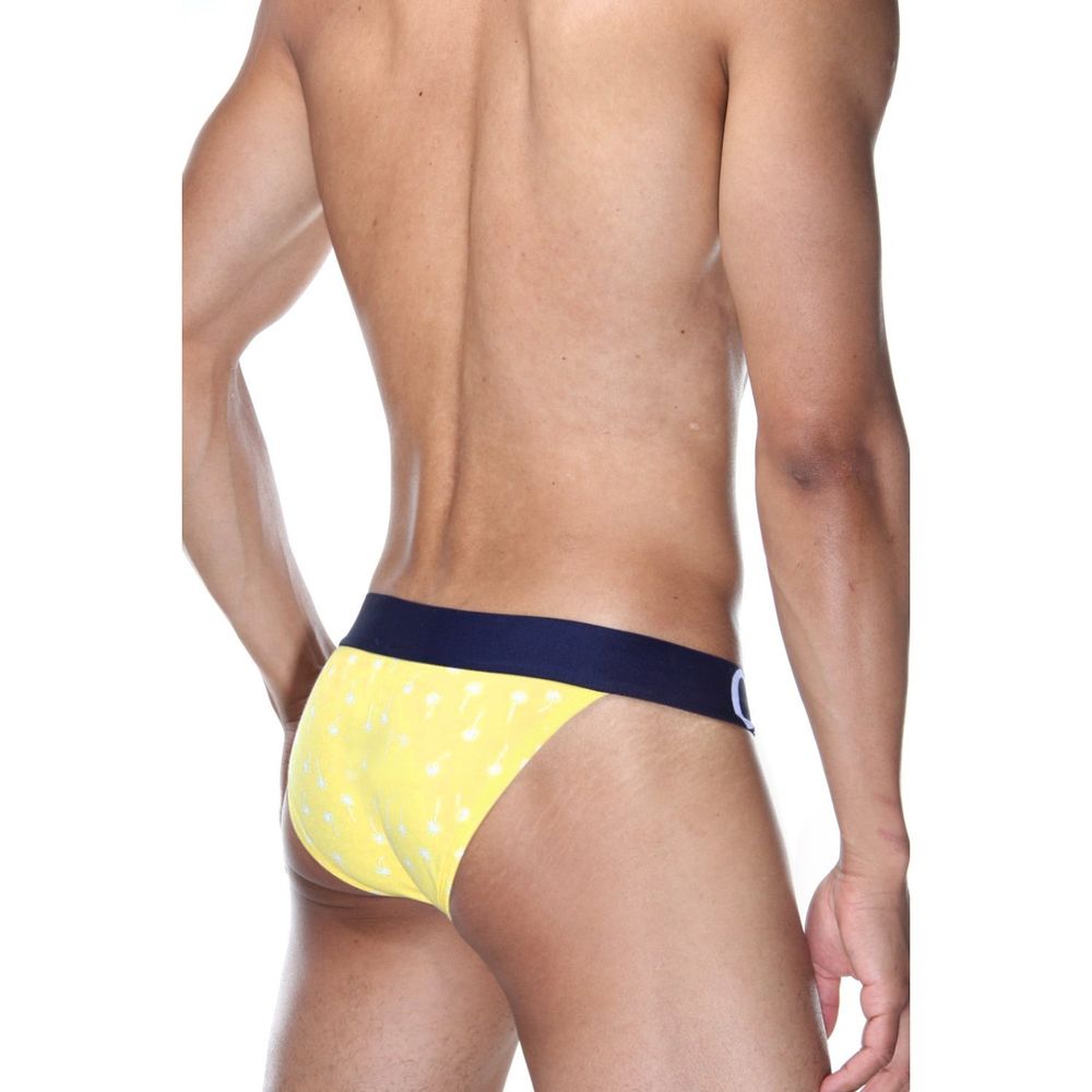 Мужские трусы танга желтые с принтом DARKZONE DZN6166