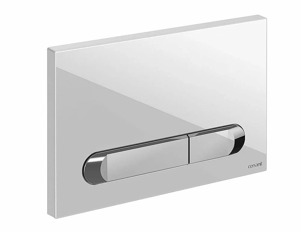 Унитаз подвесной Cersanit CITY CO DPL EO slim c инсталляцией LINK PRO/кнопка ESTETICA белая-хром, с крышкой микролифт, безободковый