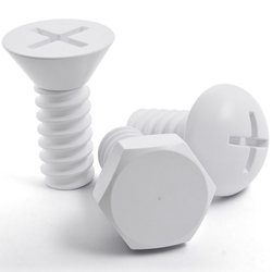 Набор вешалок Screw 3 шт. белый Qualy