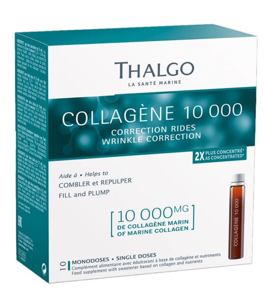 Thalgo Коллаген 10000 БАД для молодости и красоты Collagene 10000 Упаковка 10 x 25 мл флакон