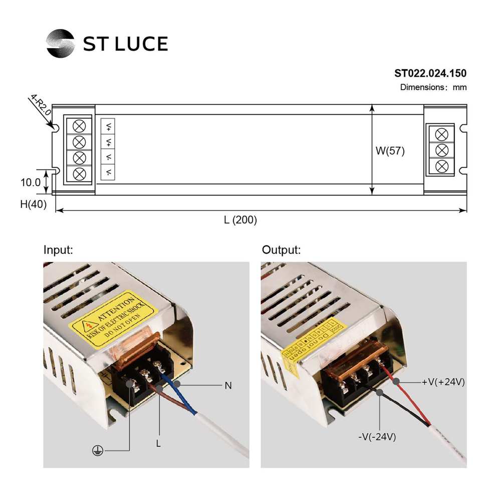 ST022.024.150 Блок питания для светодиодной ленты ST-Luce