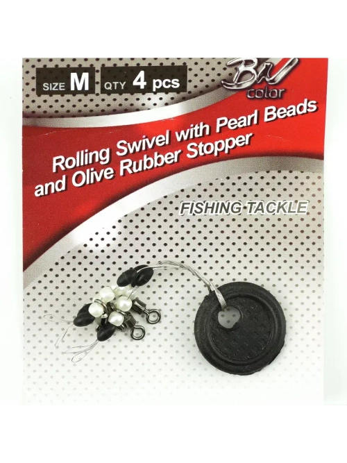 Стопор с вертлюгом ROLLING SWIVEL PEARL BEADS