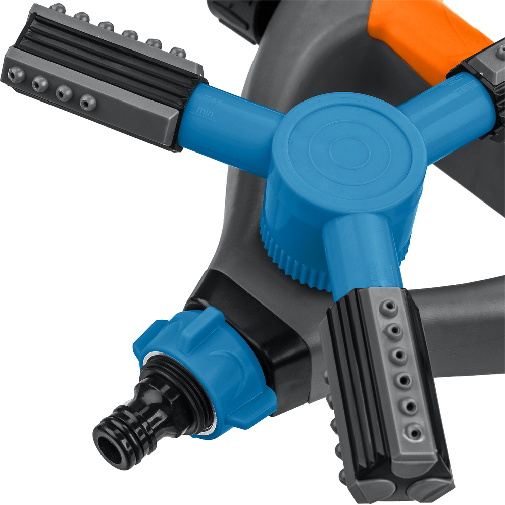 GRINDA RR-Pro, 3 сопла, на подставке с колёсиками, ударопрочный пластик, круговой распылитель, PROLine (429317)