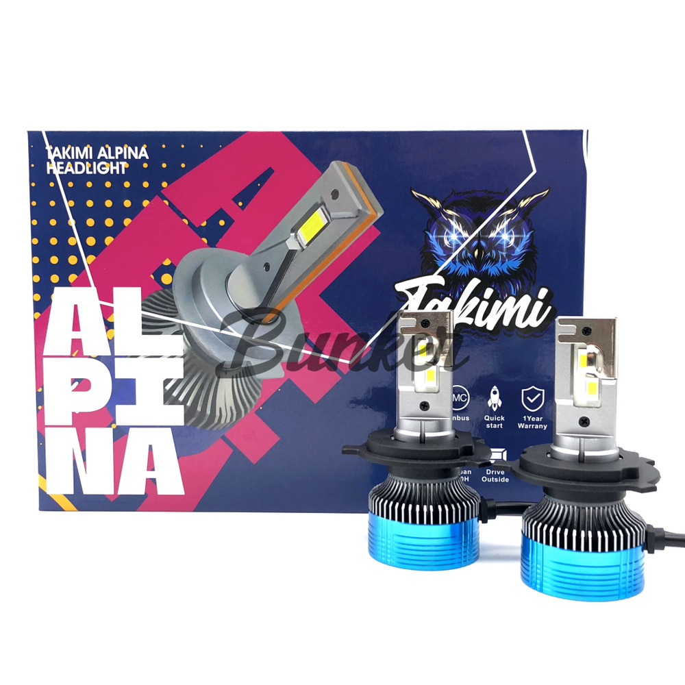 Светодиодные автомобильные LED лампы TaKiMi Alpina H4 5500K 12V