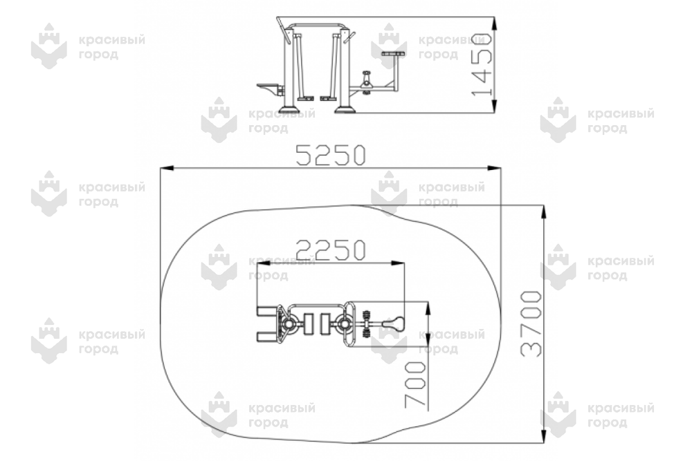Уличный тренажер Велосипед + Скороход + Степ