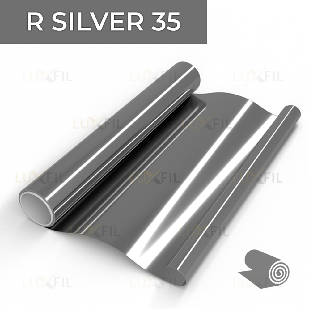Пленка зеркальная R SILVER 35 LUXFIL (Уценка), рулон (размер 1,524x30м.)