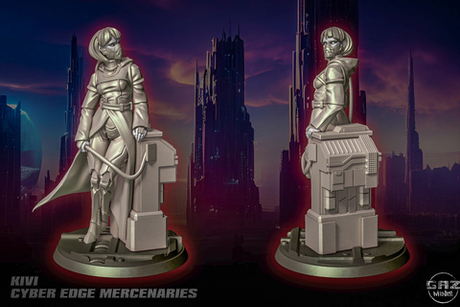Миниатюра Kivi - Cyber Edge Mercenary 32-75мм