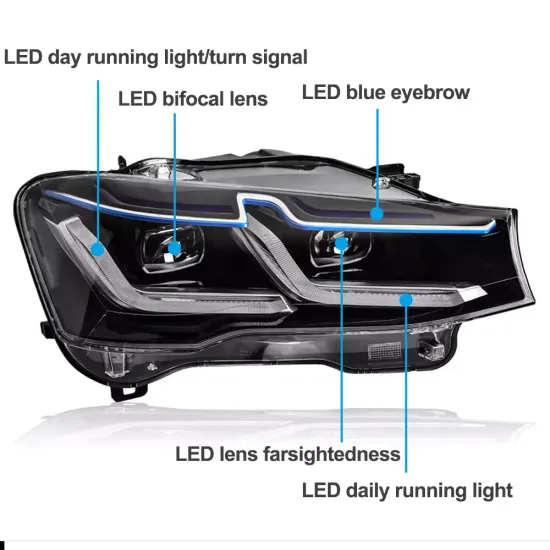 Передние светодиодные фары БМВ Х3 (F25) V1 type