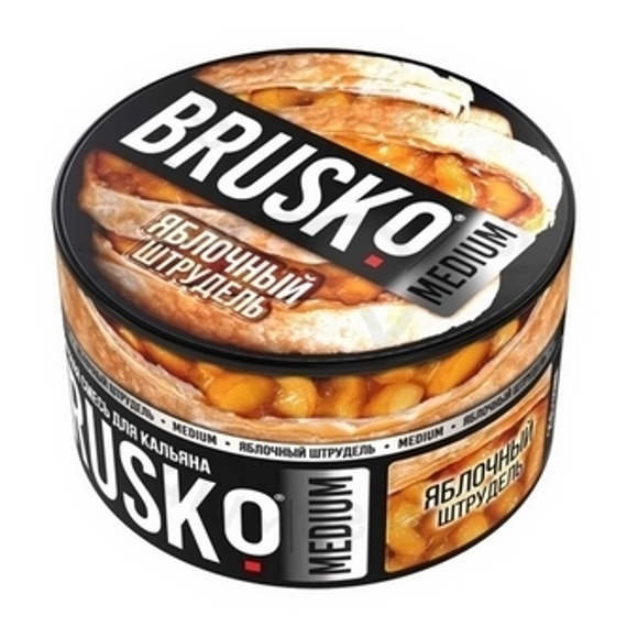 Бестабачная смесь для кальяна BRUSKO, 250 г, Яблочный штрудель, Medium