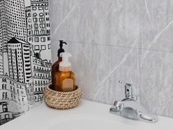 Самоклеящаяся панель ПВХ Мрамор Лацио 300х300х2 мм