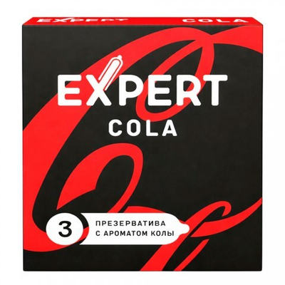 Презервативы EXPERT Cola, аромат Колы, 3 шт