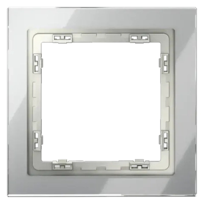 Рамка стеклянная VOLTUM S70 на 1 пост, (сталь, стекло)