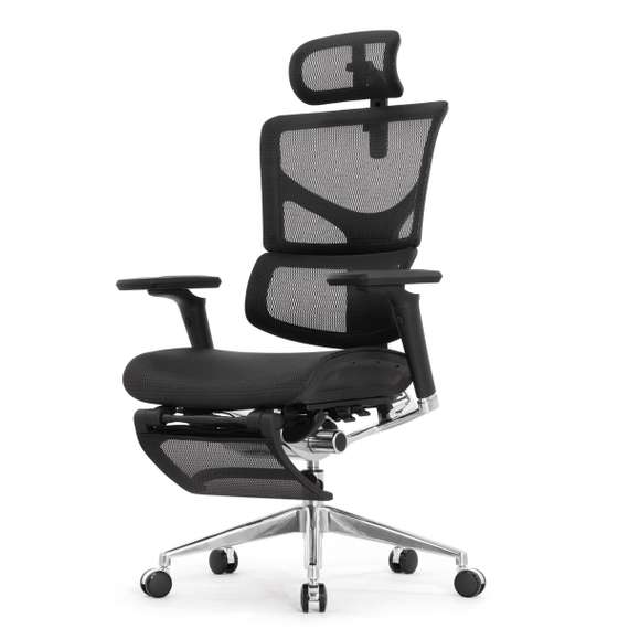 Кресло EXPERT 2 SAIL RSAM 01(сидение MAX с подножкой, подлокотник 6D(360), сетка черн/каркас черн)