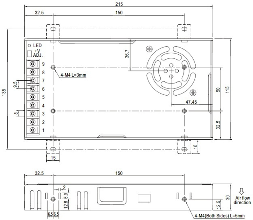 Преобразователь AC-DC сетевой Mean Well LRS-350-24