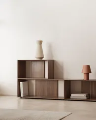 Litto набор из 6 модульных полок из шпона ореха 168 x 114 см