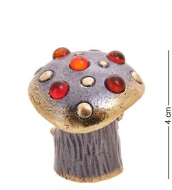 AM-3539 Наперсток «Гриб Хитры» (латунь, янтарь)