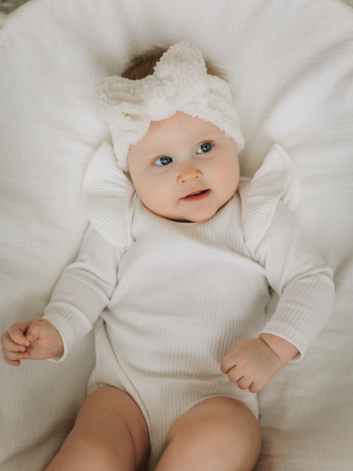 Боди лапша с длинным рукавом и крылышками, Молоко