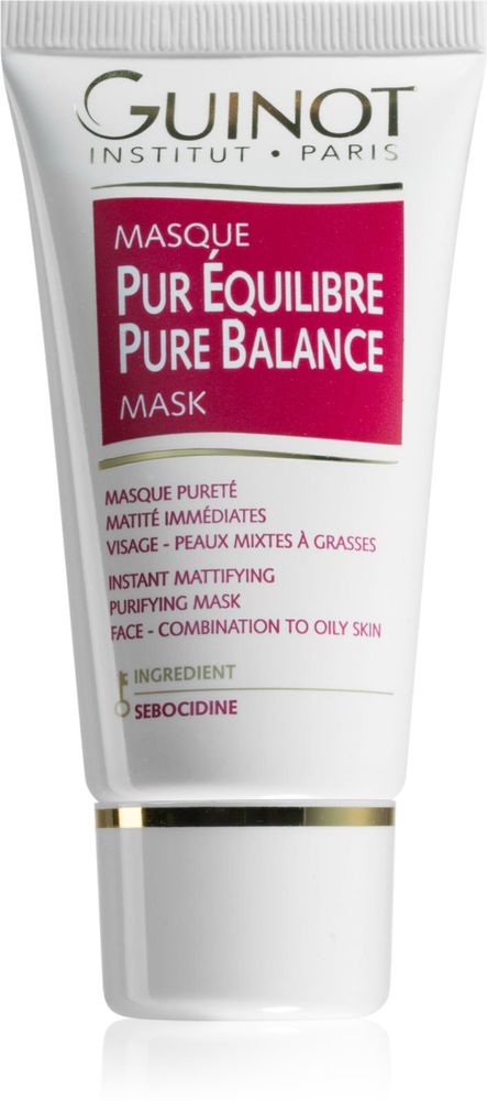 Guinot очищающая маска для уменьшения кожного сала и сужения пор Pure Balance