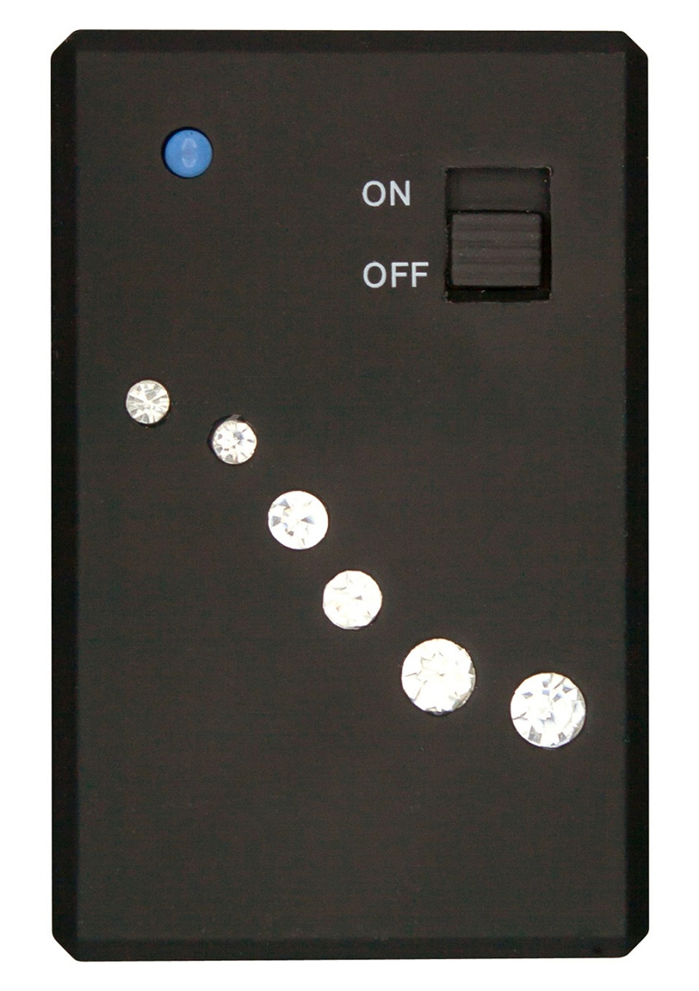 Чёрный вибромассажер G-точки CRYSTAL G-SPOT - 15 см.