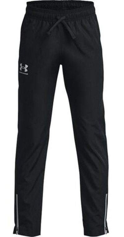 Штаны для мальчика теннисные Under Armour Boys' Sportstyle Woven Pants - black/steel