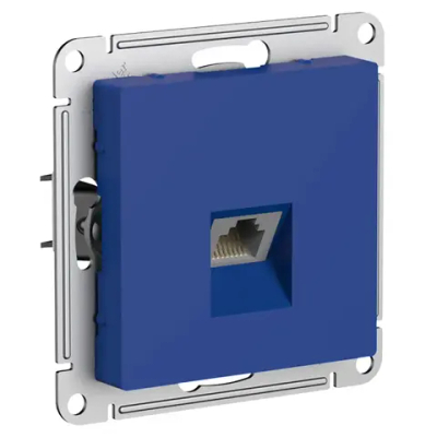 ATLASDESIGN РОЗЕТКА компьютерная RJ45 кат. 5e, механизм, АКВАМАРИН
