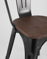 Стул TOLIX WOOD черный глянцевый