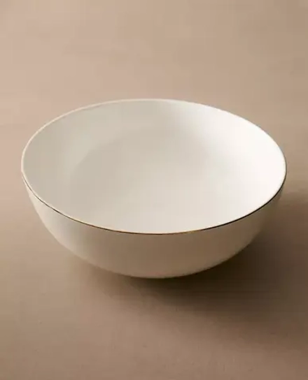 ZARA HOME ФАРФОРОВАЯ САЛАТНИЦА С ЗОЛОТЫМ ОБОДКОМ, ЗОЛОТОЙ