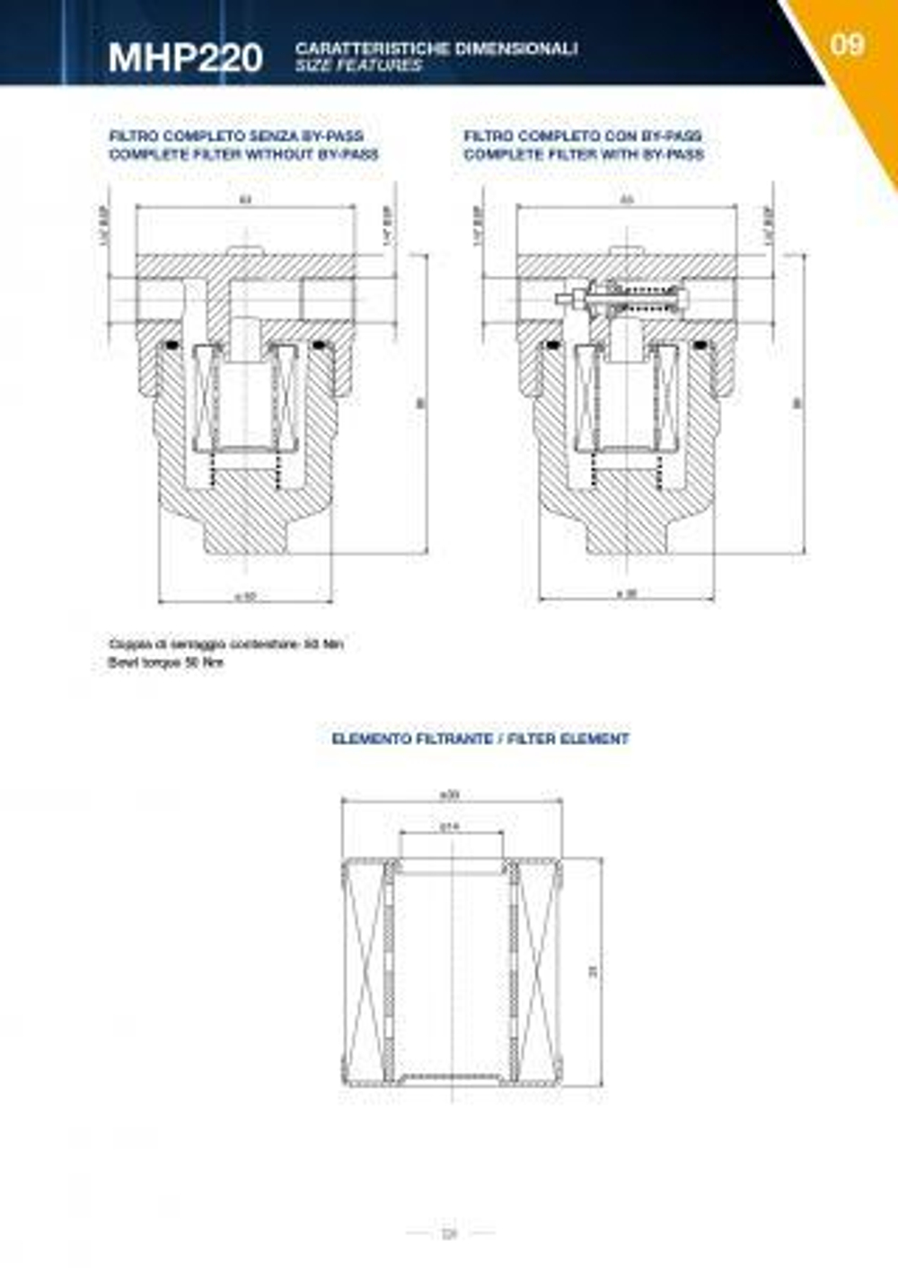 Напорный фильтр MHP220B25NS