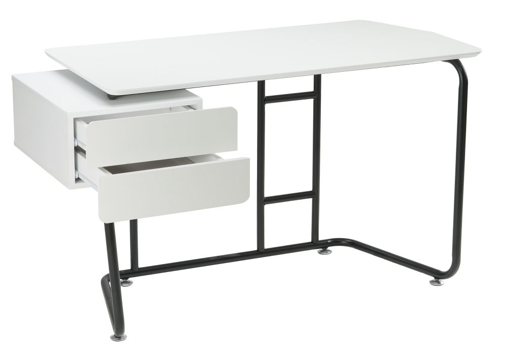 Компьютерный стол Desk 131х58х76 white / black
