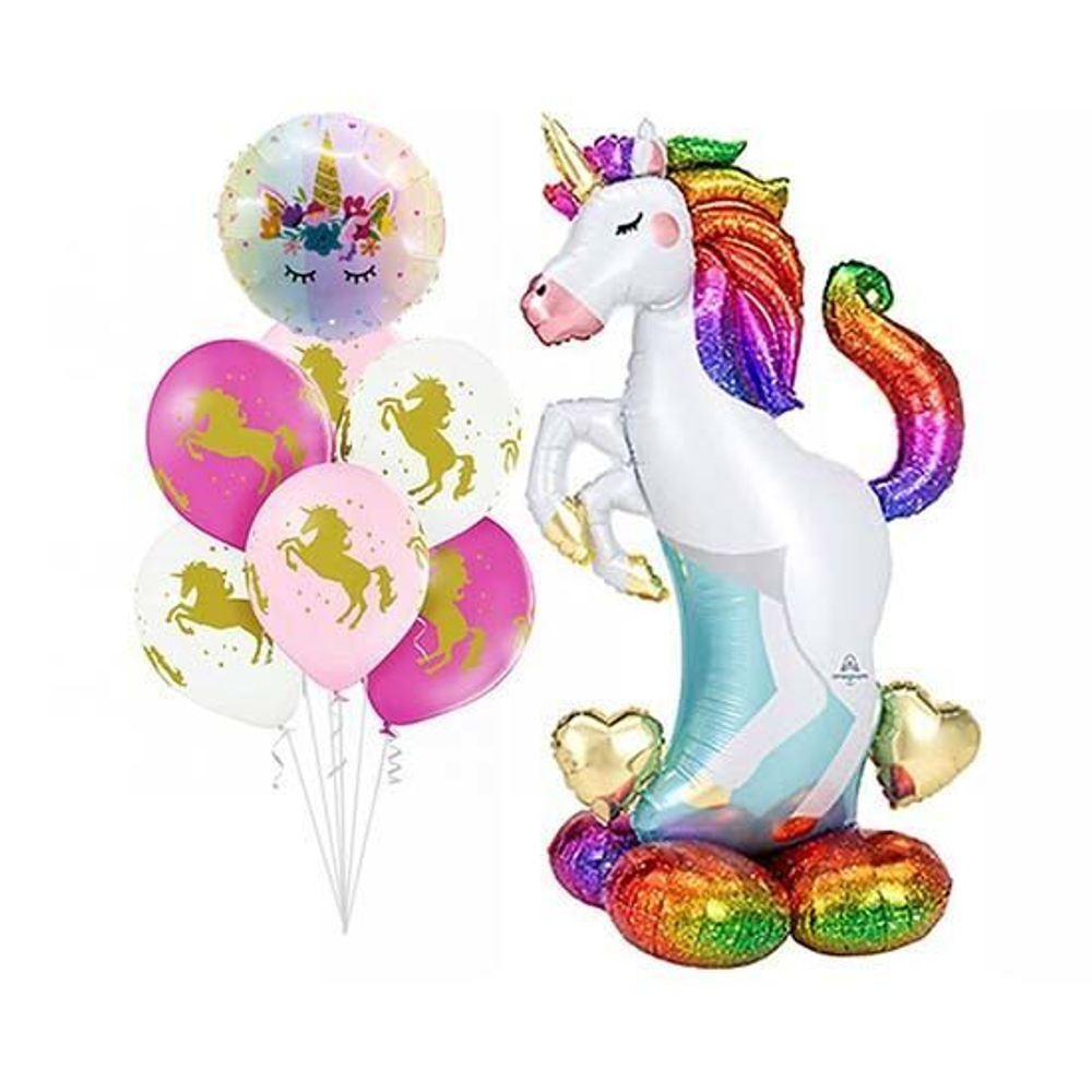 Композиция из воздушных шаров "Единороги"