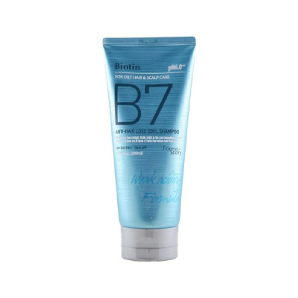 Welcos Forest Story B7 Anti-Hair Loss Cool Shampoo шампунь охлаждающий для жирных волос против выпадения с биотином
