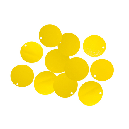 Пайетки плоские 25мм, 'Астра' 10г (A1 золото)