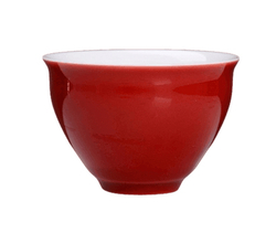 268116.2 Пиала ЯРКАЯ 75 мл, d=7 см, h=4,7 см без рисунка, красная фарфор