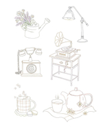 Nostalgic Season. Coloring Book