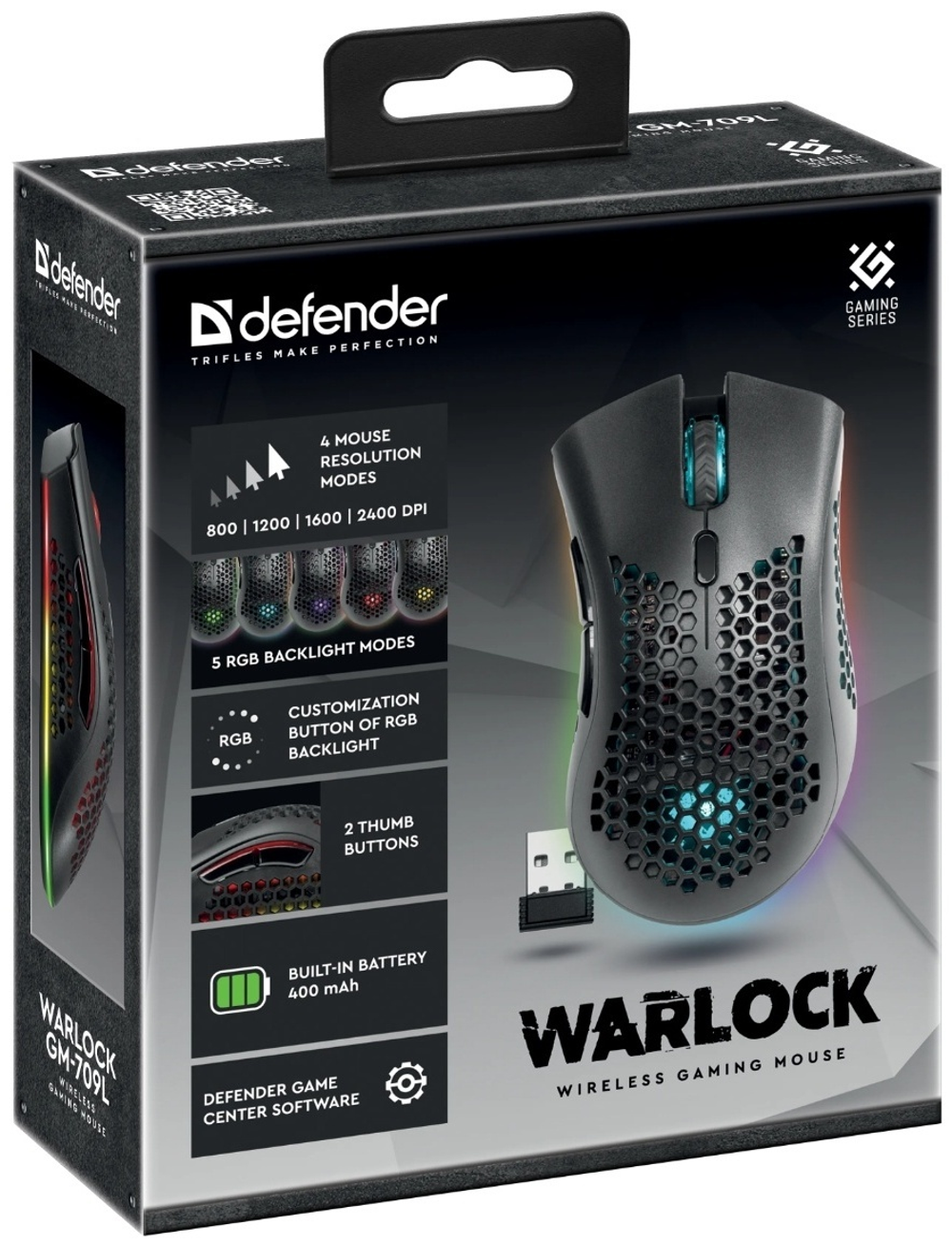 Мышь Defender Warlock GM-709L 52709 черный