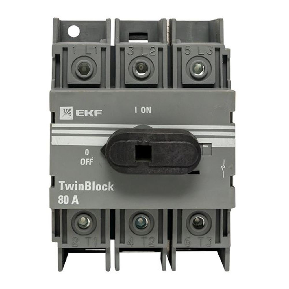 Рубильник 80A 3P c рукояткой управления для прямой установки TwinBlock EKF