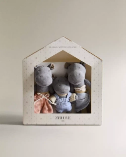 ZARA HOME НАБОР ДЕТСКИХ ИГРУШЕК "СЕМЕЙСТВО БЕГЕМОТИКОВ", РАЗНОЦВЕТНЫЙ