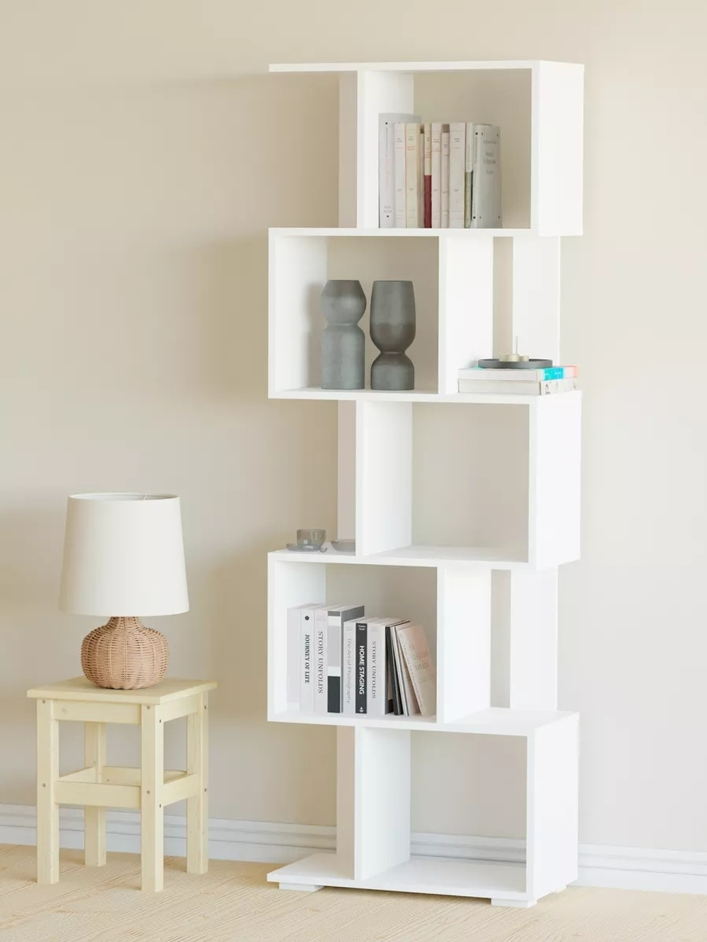 Стеллаж напольный Фаллет 5 полок 60х30х177 см, белый