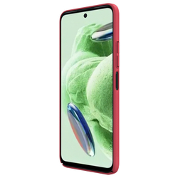 Тонкий жесткий чехол красного цвета от Nillkin для смартфона Xiaomi Redmi 12 4G и Note 12R 5G, серия Super Frosted Shield